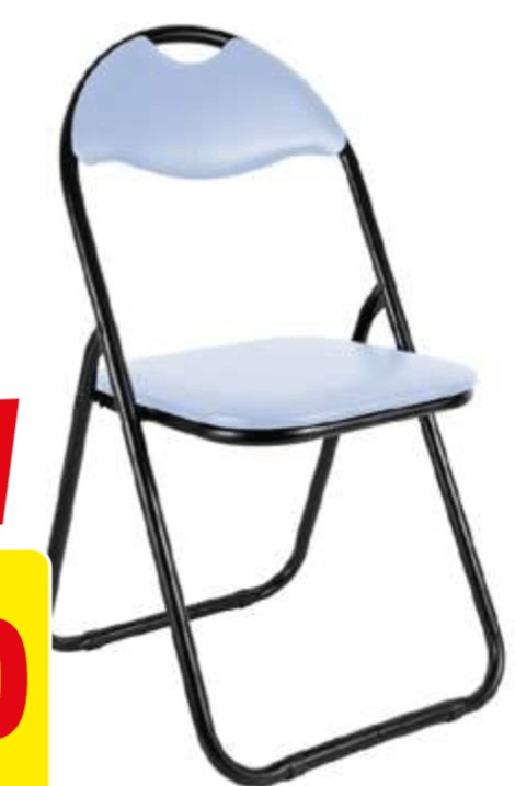 Sedia pieghevole imbottita in PVC in offerta da Dpiù