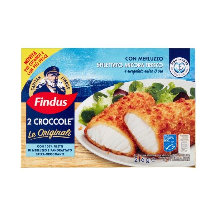 2 Croccole di merluzzo Findus 216/200 g in offerta da Panorama