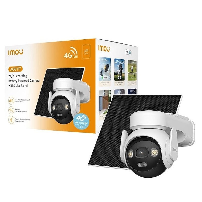 Videocamera da esterno AOV P1T Kit 4G+ in offerta da Comet