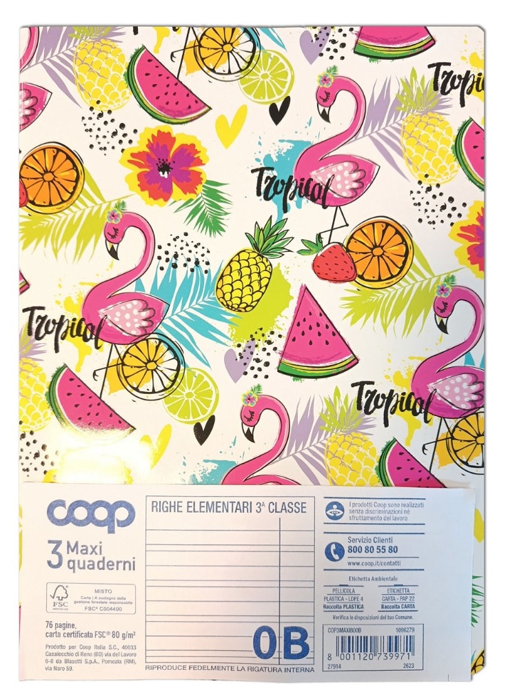 Maxiquaderni Coop 3 pezzi in offerta da Coop