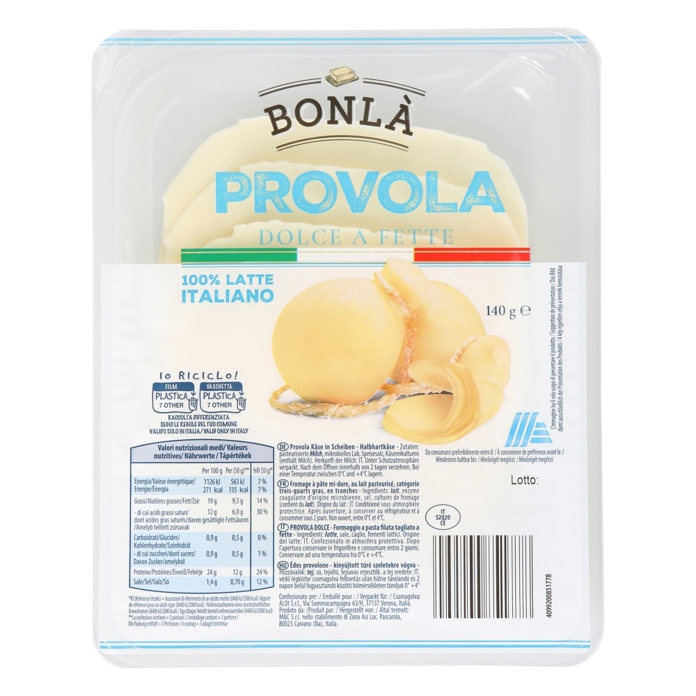 Provolone/Scamorza a fette 165 g BONLÀ in offerta da ALDI