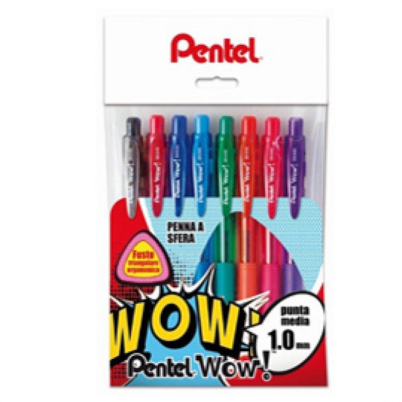 Penne a sfera Wow colori assortiti 8 pezzi in offerta da Iper La grande i