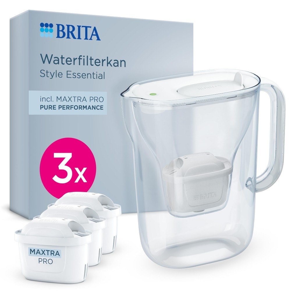 Caraffa filtrante Style Essential +3 filtri 2,4 lt Brita in offerta da Comet