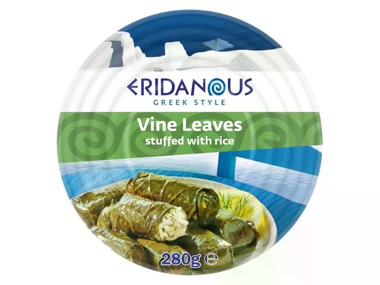 Eridanous foglie di vite ripiene di riso 280 g in offerta da Lidl