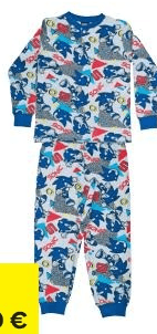 Pigiama in Interlock di Cotone Sonic in offerta da Carrefour