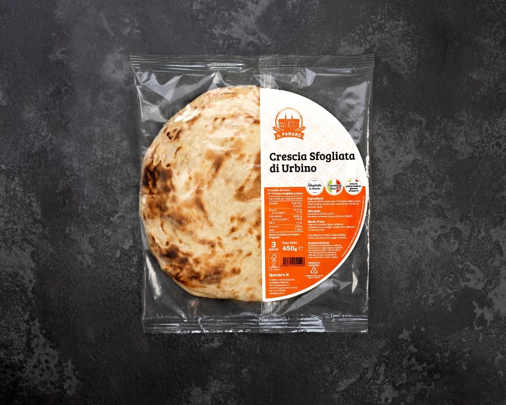 Crescia sfogliata di Urbino, Crostolo Marchigiano, Panarina di Urbino o Piadina sfogliata 370 g / 450 g Il Panaro in offerta da Iper La grande i