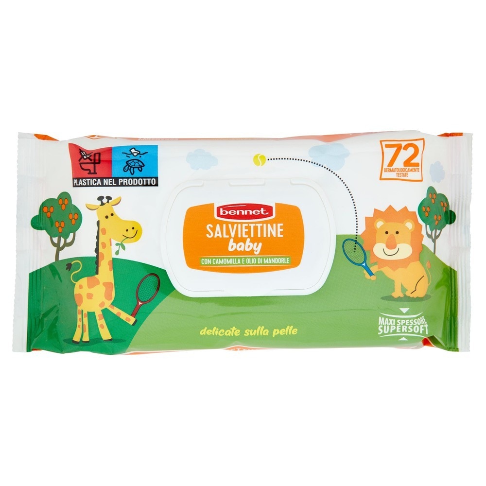 Salviettine baby classiche Bennet conf. da 72 in offerta da Bennet