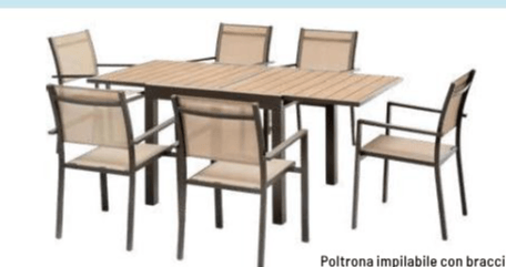 Set Tavolo da pranzo allungabile 4/6 posti con 2 Poltrone in offerta da Iper La grande i