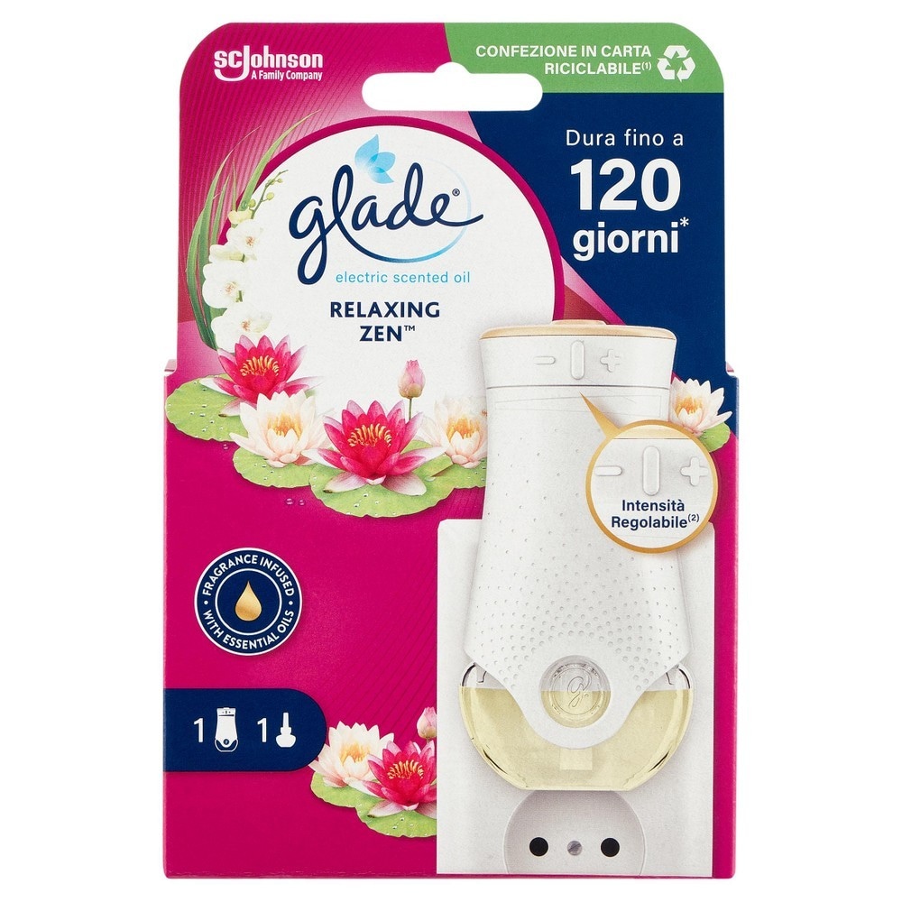 Deodorante per ambiente elettrico Essential Oils Glade base + ricarica, tipi vari in offerta da Bennet