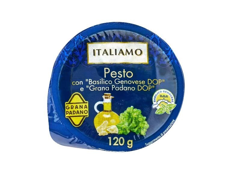 Pesto con "Basilico Genovese DOP" e "Grana Padano DOP" 120 g Italiamo in offerta da Lidl