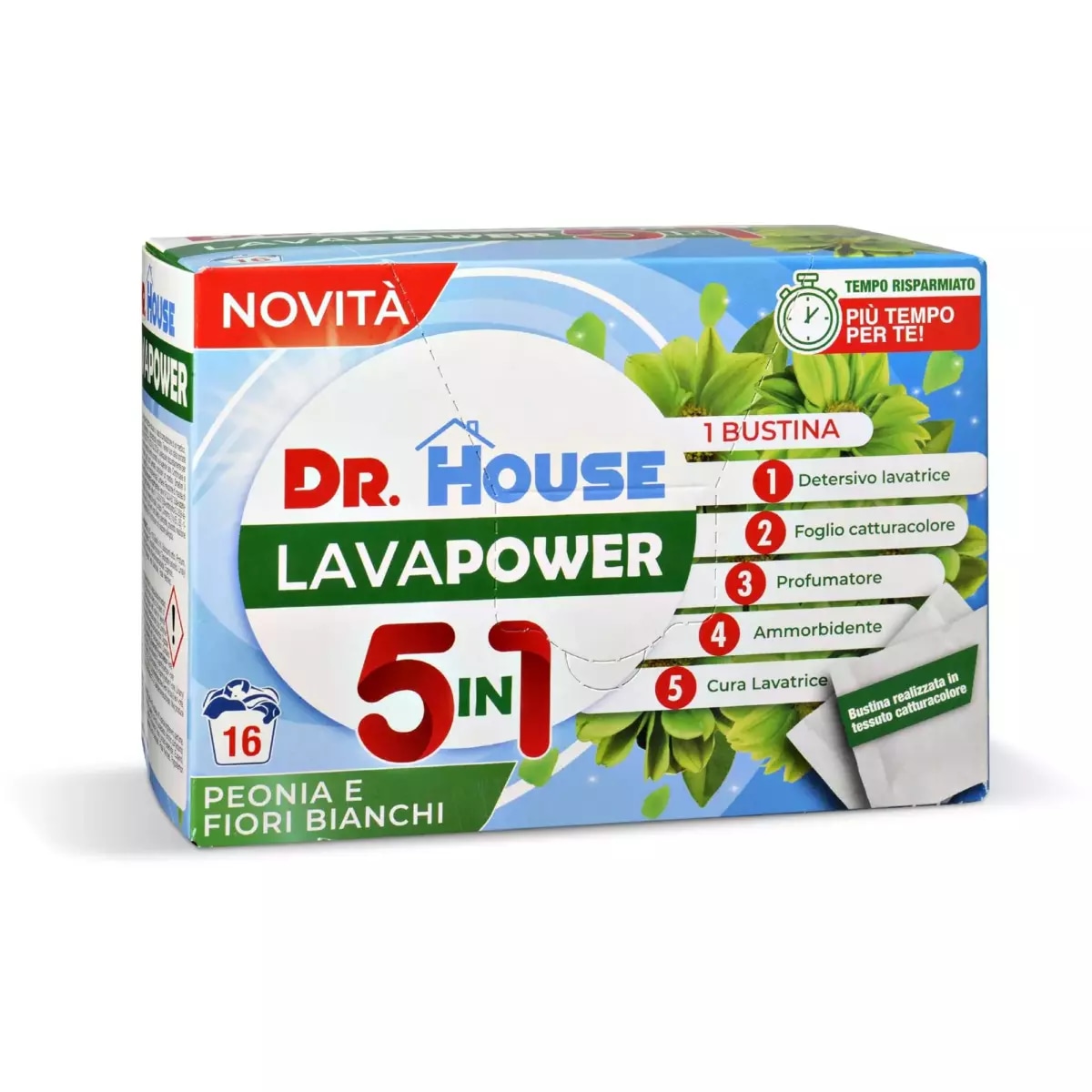 Dr. House Lavapower 16 monodose per bucato multifunzione 16 bustine in offerta da MD
