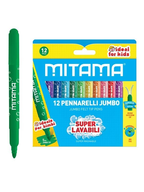 Pennarelli Super Lavabili 12 pz in offerta da Il Gigante