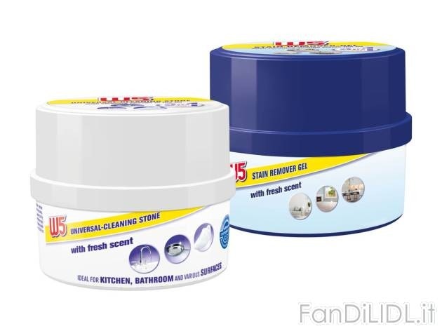 W5 smacchiatore gel o pasta detergente 300/400/500 g confezione in offerta da Lidl