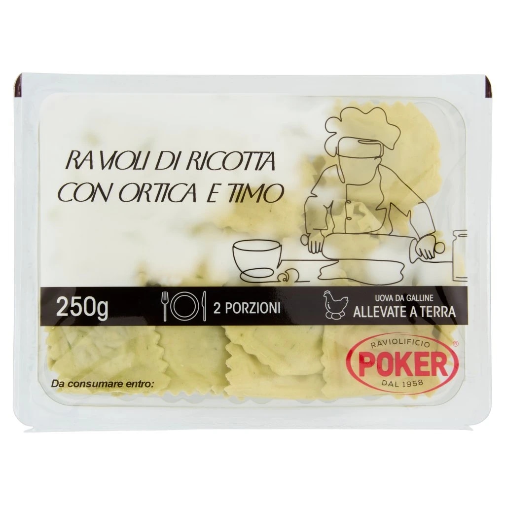 Ravioli di ricotta Poker ortica e timo 250 g in offerta da Coop