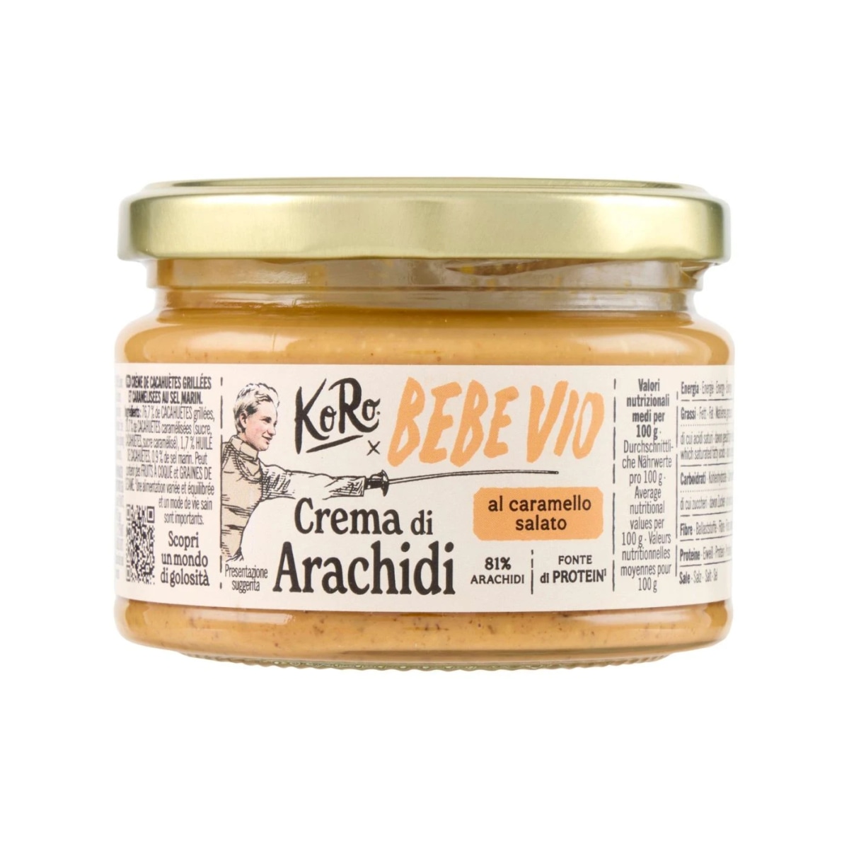 KoRo crema spalmabile di arachidi con caramello salato 250 g - Offerta nel negozio Dm