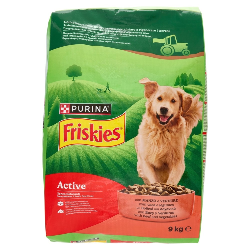 Alimento per cani Friskies Active 9000 g in offerta da Il Gigante