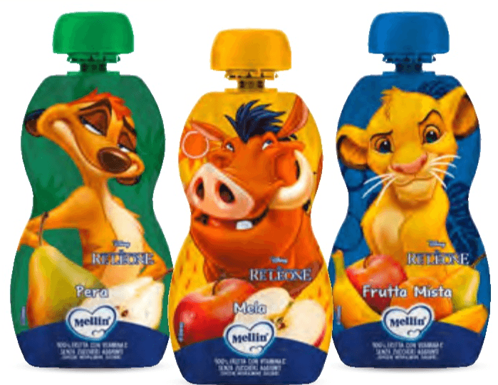 Mellin pouch Disney 110 g in offerta da ALDI