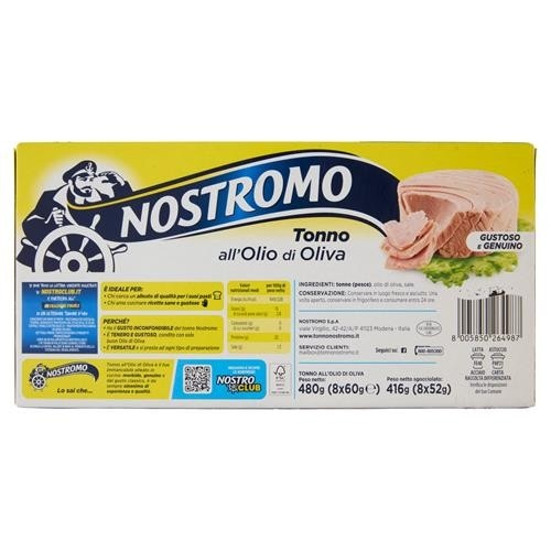 Tonno all'olio di oliva Nostromo 8x60 g in offerta da Il Gigante
