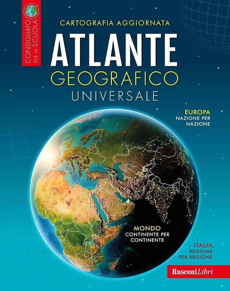 Atlante geografico universale a colori Rusconi in offerta da Dpiù