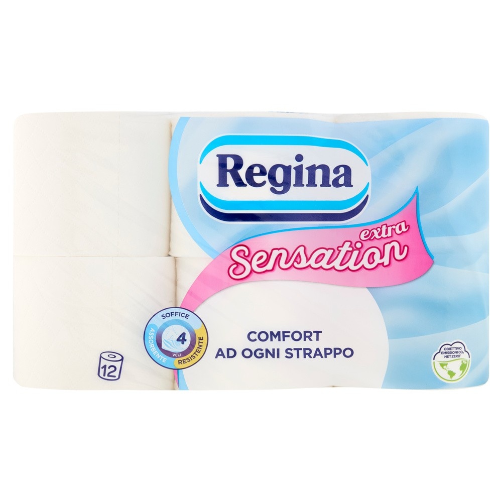 Carta igienica Regina Sensation Extra conf. da 12 in offerta da Bennet
