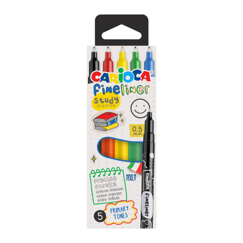Pennarelli fineliner study 5 pezzi in offerta da Coop