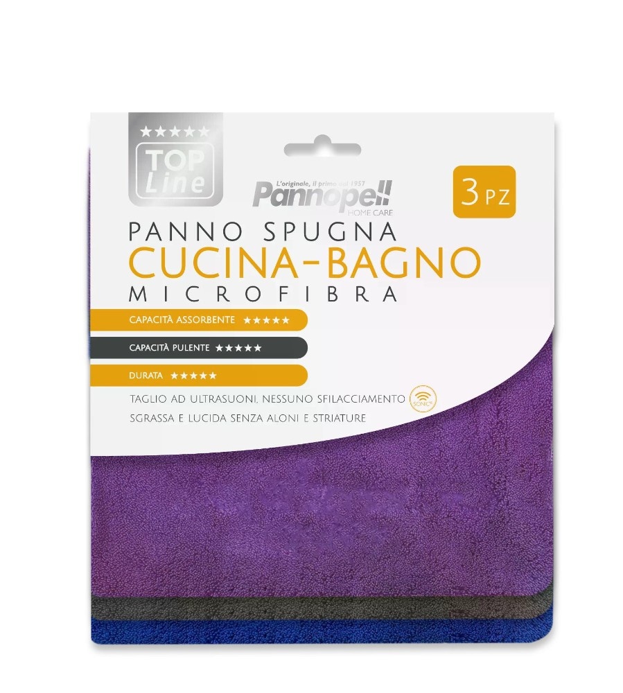 Panno spugna in microfibra Pannopel 3 pezzi in offerta da Bennet