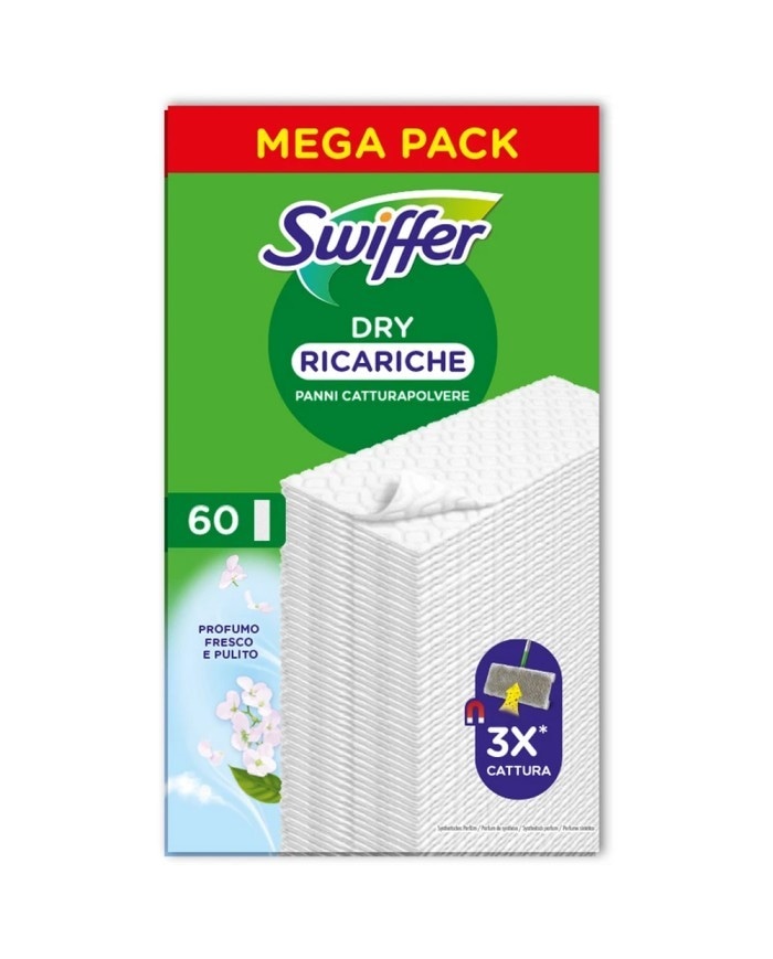 Swiffer Dry Ricariche 60 pezzi in offerta da Risparmio Casa