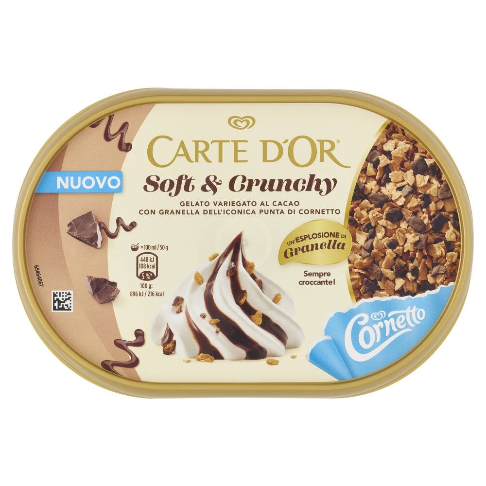 Gelato Soft & Crunchy Carte D'Or 373 g in offerta da Bennet
