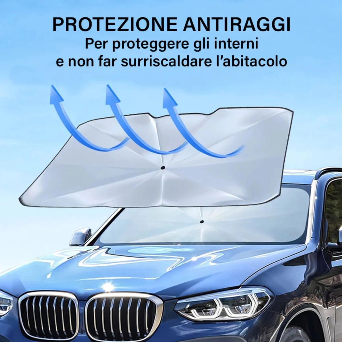 Parasole pieghevole per auto 145x79 cm - Offerta nel negozio Happy Casa