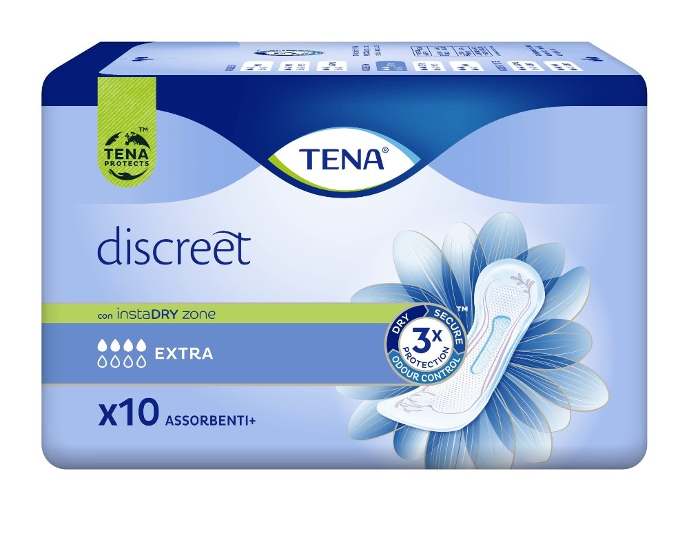 Tena discreet extra assorbenti incontinenza 10 pezzi in offerta da Carrefour