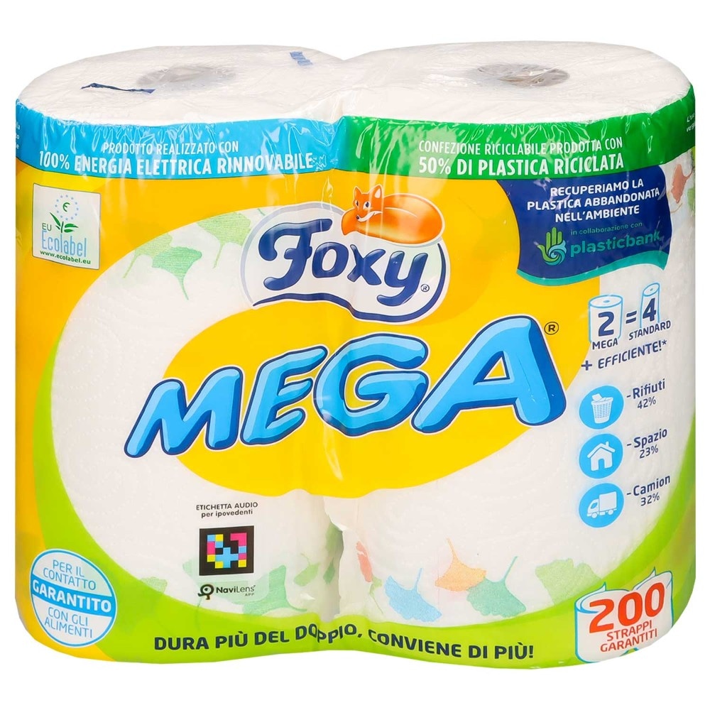 Foxy Mega Asciugatutto 2 rotoli - Offerta nel negozio Risparmio Casa