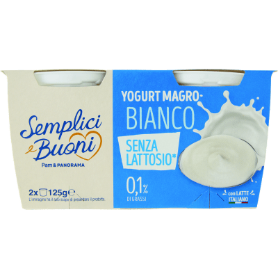 Yogurt magro senza lattosio g 125 x 2 Semplici e Buoni in offerta da Panorama