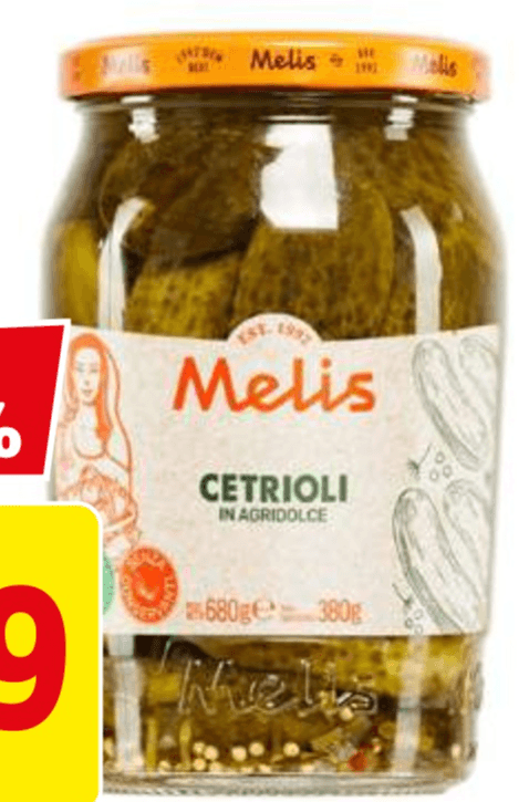 Melis cetrioli in agrodolce 380 g in offerta da Dpiù