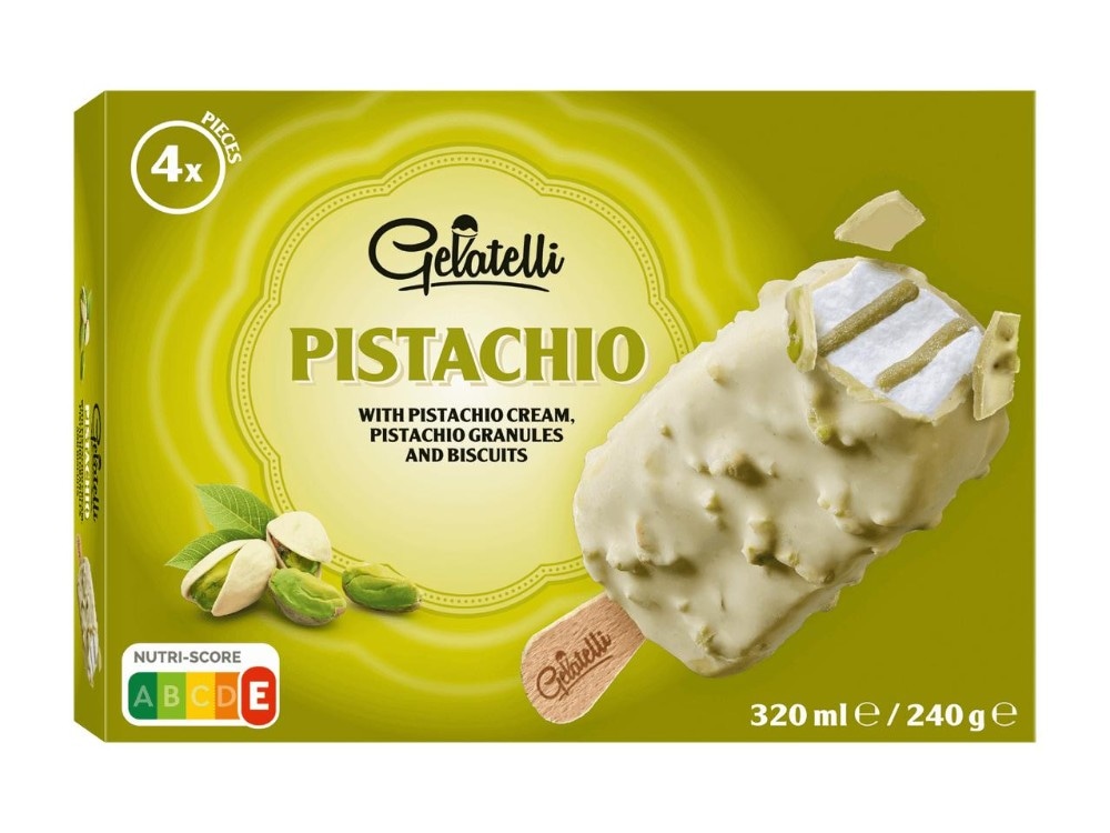 Stecco gelato al pistacchio 4x 80 g confezione Gelatelli - Offerta nel negozio Lidl
