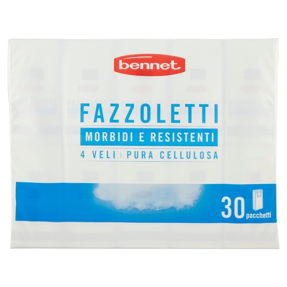 Fazzoletti Morbidi e Resistenti Bennet conf. da 30 in offerta da Bennet