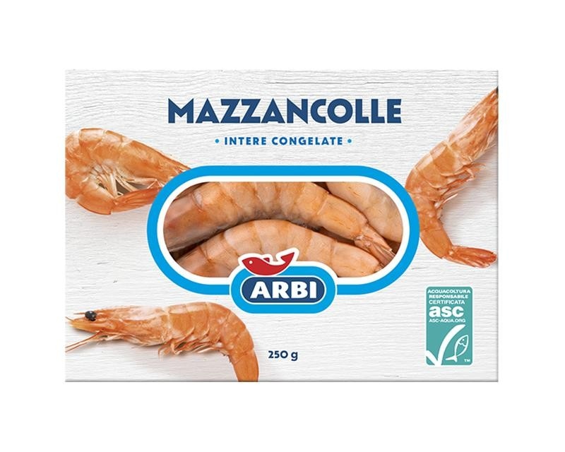 Mazzancolle intere 250 g in offerta da Lidl