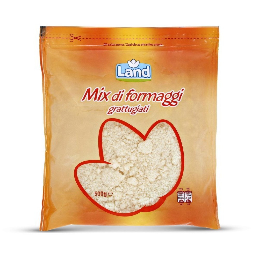 Mix di Formaggi Grattugiati 500 g Land - Offerta nel negozio Eurospin