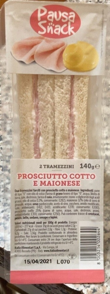 2 Tramezzini 140 g Pause Snack in offerta da MD