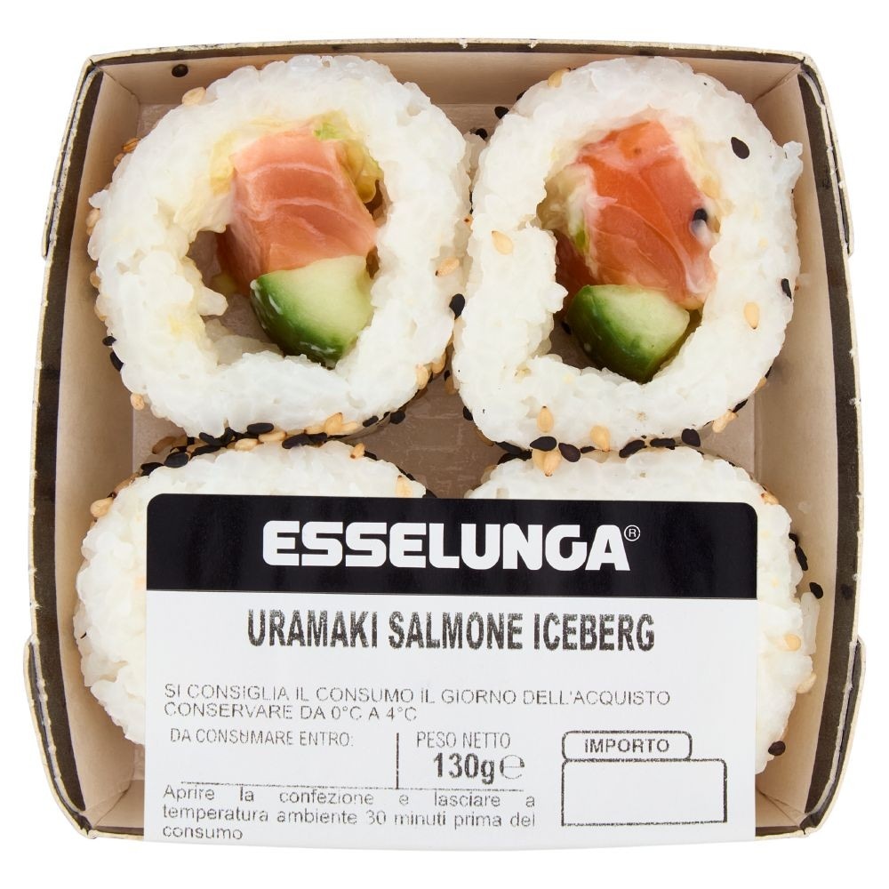 Esselunga Sushi uramaki salmone Iceberg 4 pezzi, 130 g in offerta da Esselunga