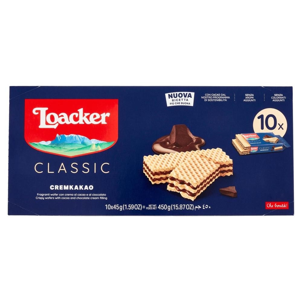 Wafer Napolitaner o Cremkakao Loacker 450 g in offerta da Iper La grande i