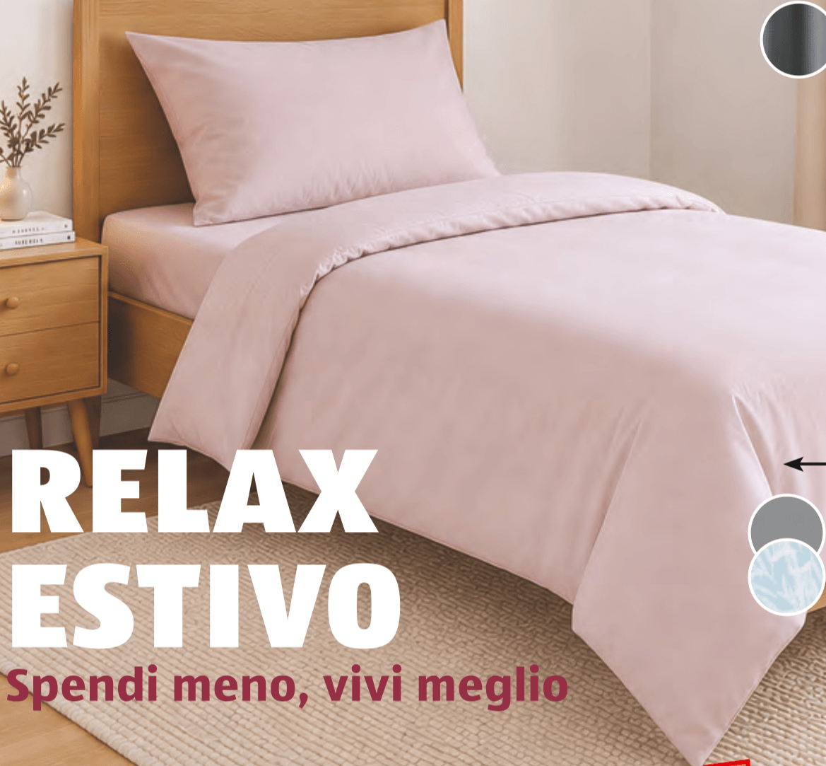 Parure Copripiumino Estiva per Letto Singolo in offerta da ALDI