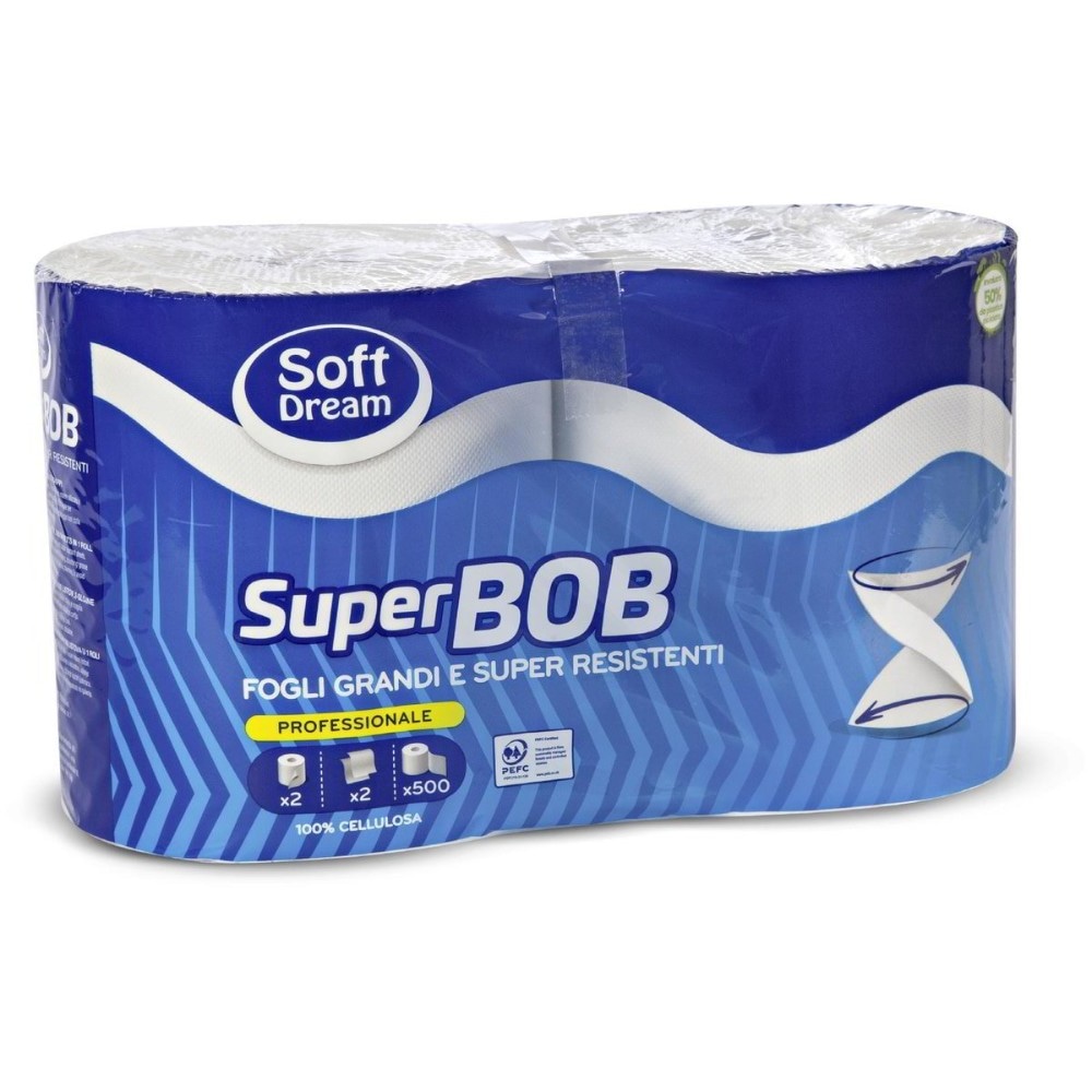 SuperBob 2 rotoli, 2 veli, 500 strappi Soft Dream - Offerta nel negozio Eurospin