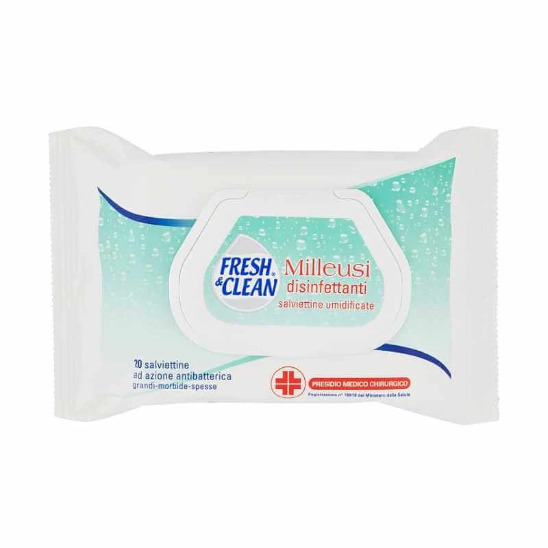 Salviettine Milleusi Disinfettanti Fresh&Clean 20 pezzi in offerta da Esselunga