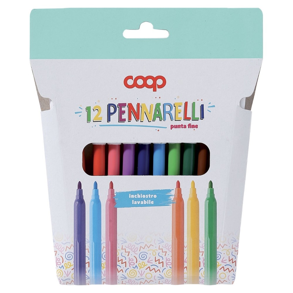 Pennarelli punta fine Coop 12 pezzi in offerta da Coop