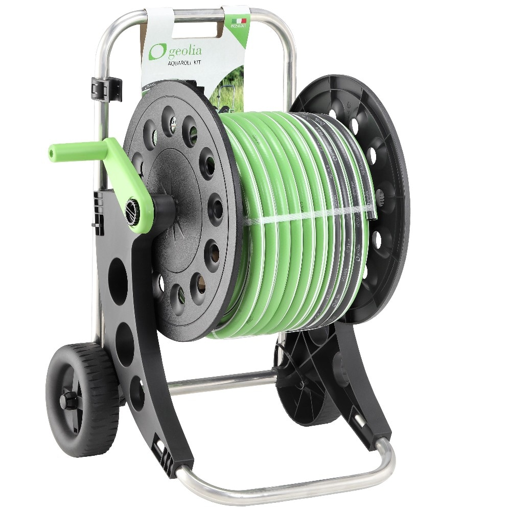 Carrello avvolgitubo equipaggiato Aquaroll Tubo Ø 15 mm - 25 m Geolia - Offerta nel negozio Leroy Merlin