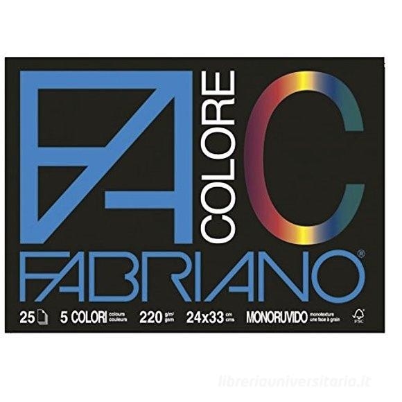 Fabriano blocco da disegno colore 25 fogli, cm 24x33, 220 g/m2 in offerta da Bennet