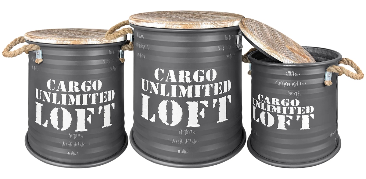Cargo contenitori in metallo 3 pezzi in offerta da Risparmio Casa