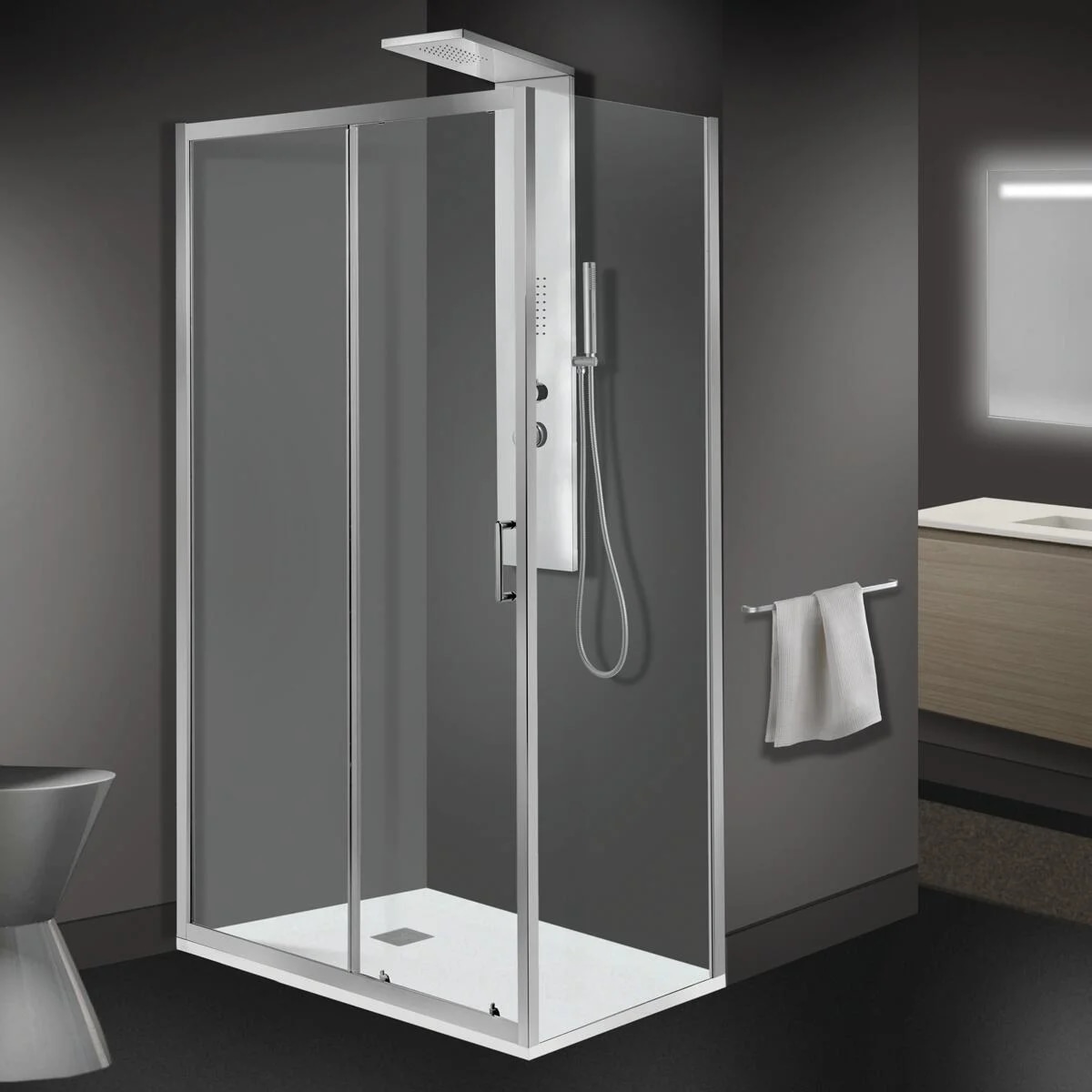 Porta doccia Zesk L118-122 cm, H190 cm in offerta da Leroy Merlin