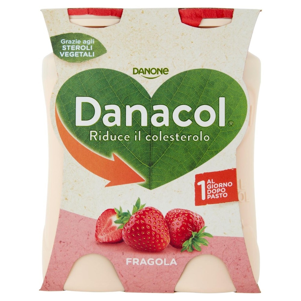 Danone Danacol fragola 4x 100 g confezione in offerta da Lidl