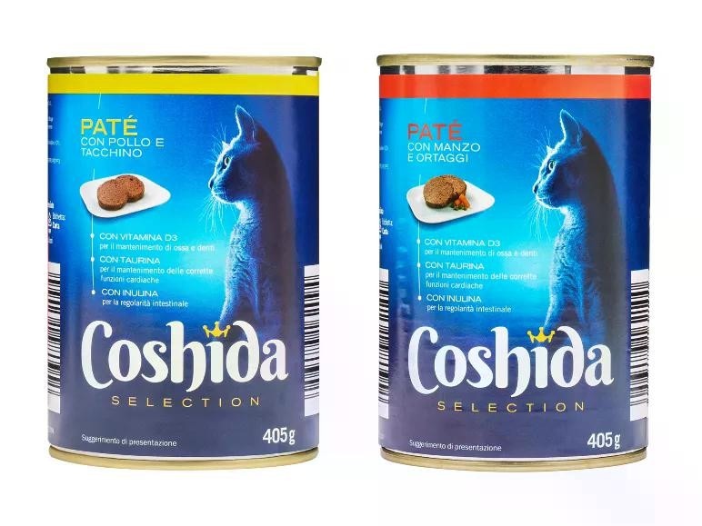 Patè per gatti 4x 405 g Coshida in offerta da Lidl